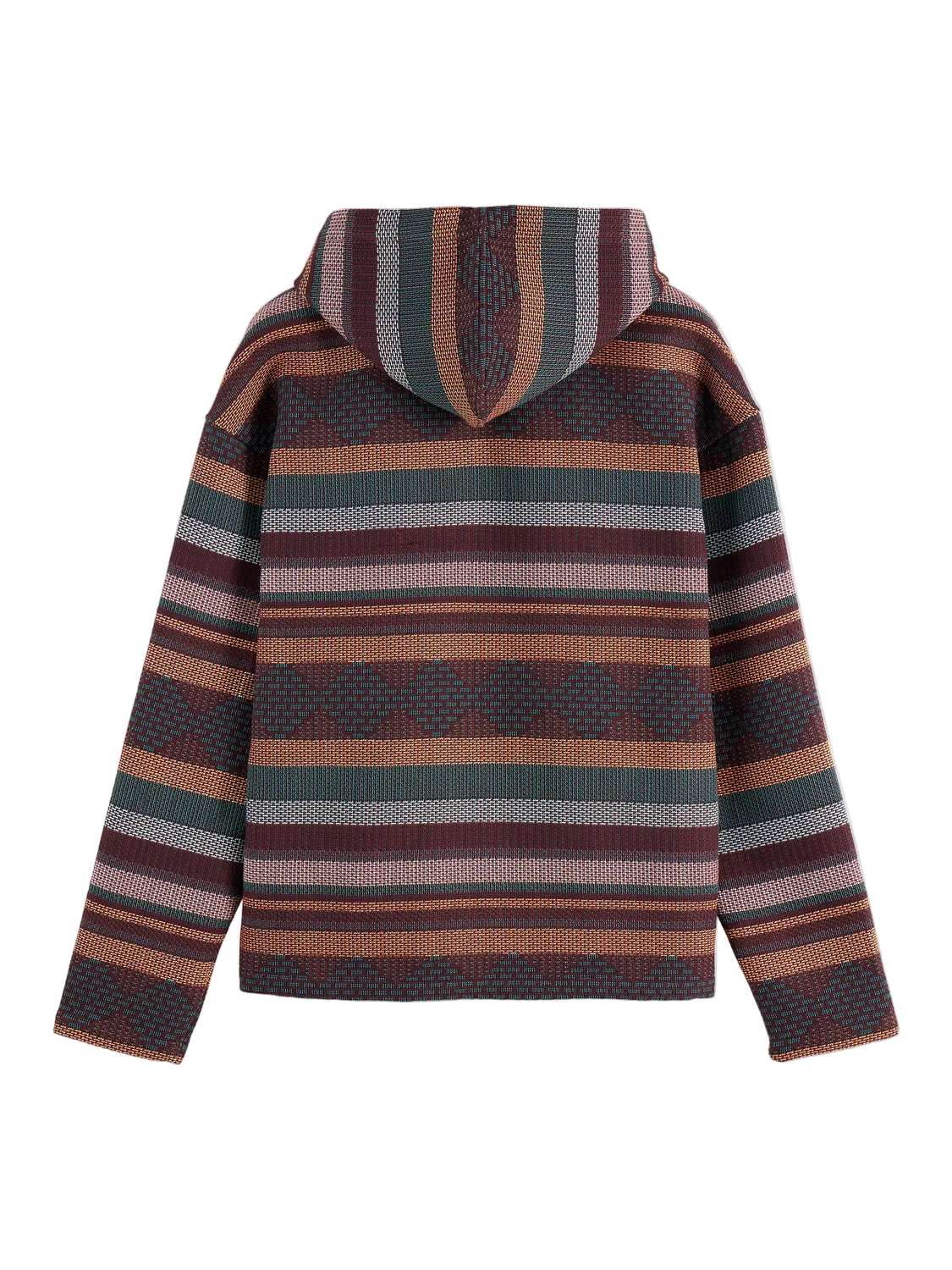 Scotch & Soda Jacquard Relaxed-Fit Hoodie-Pixel Stripe Jacquard