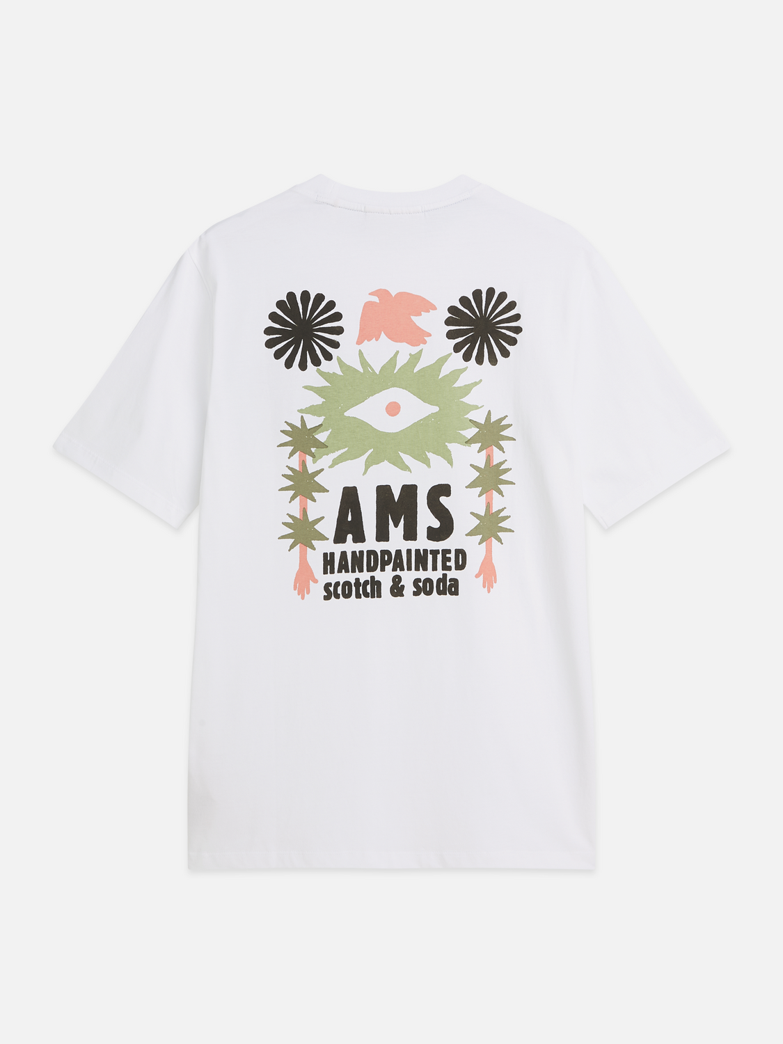 Scotch & Soda Artwork relaxed T-shirt-Bright White