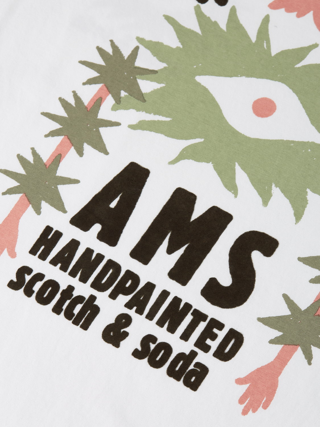 Scotch & Soda Artwork relaxed T-shirt-Bright White