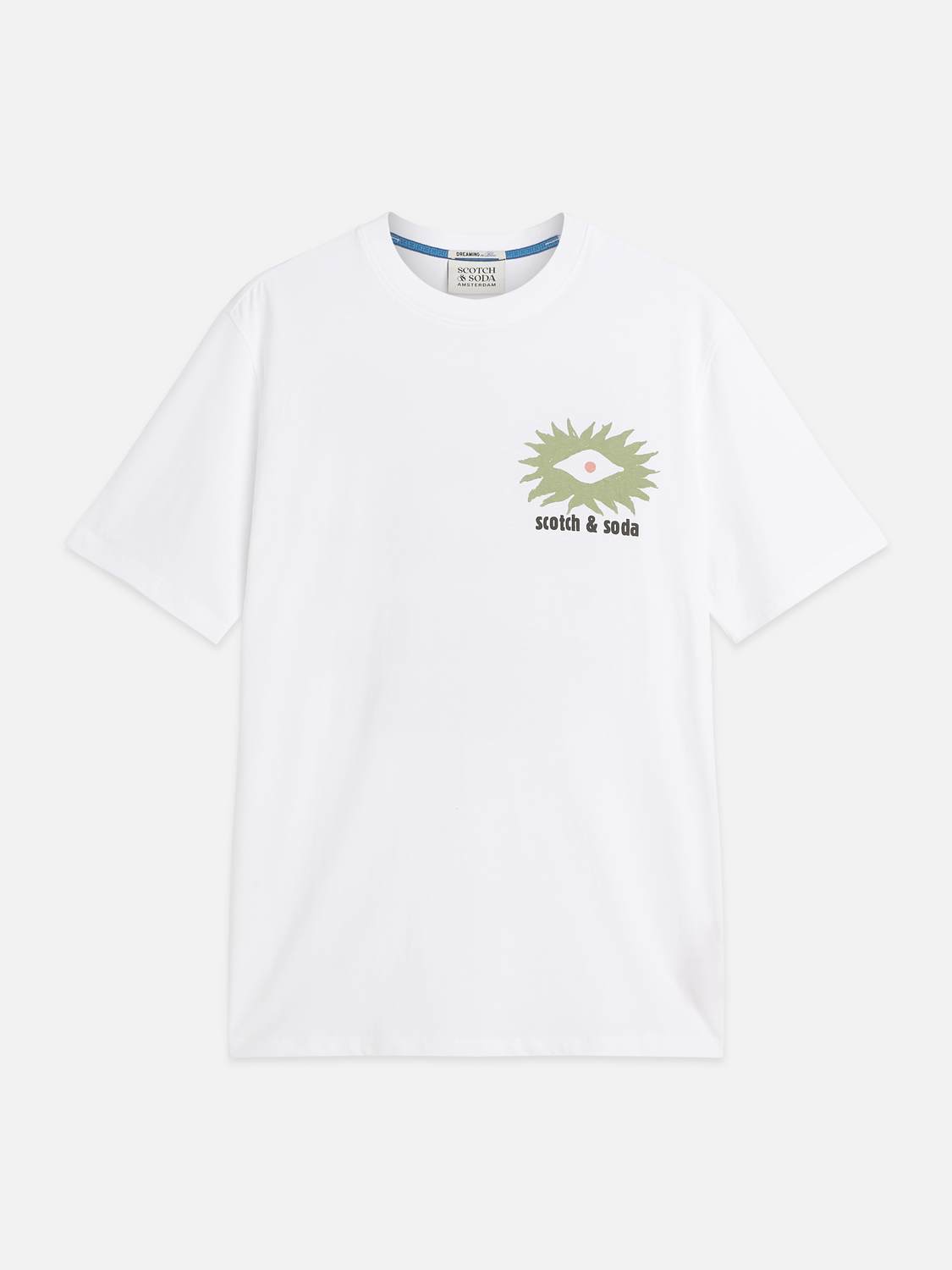 Scotch & Soda Artwork relaxed T-shirt-Bright White