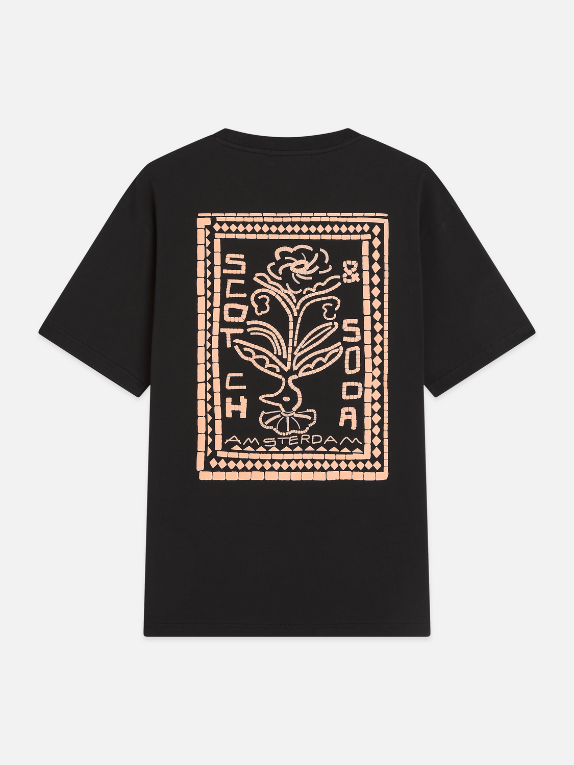 Scotch & Soda Artwork relaxed T-shirt-Meteorite
