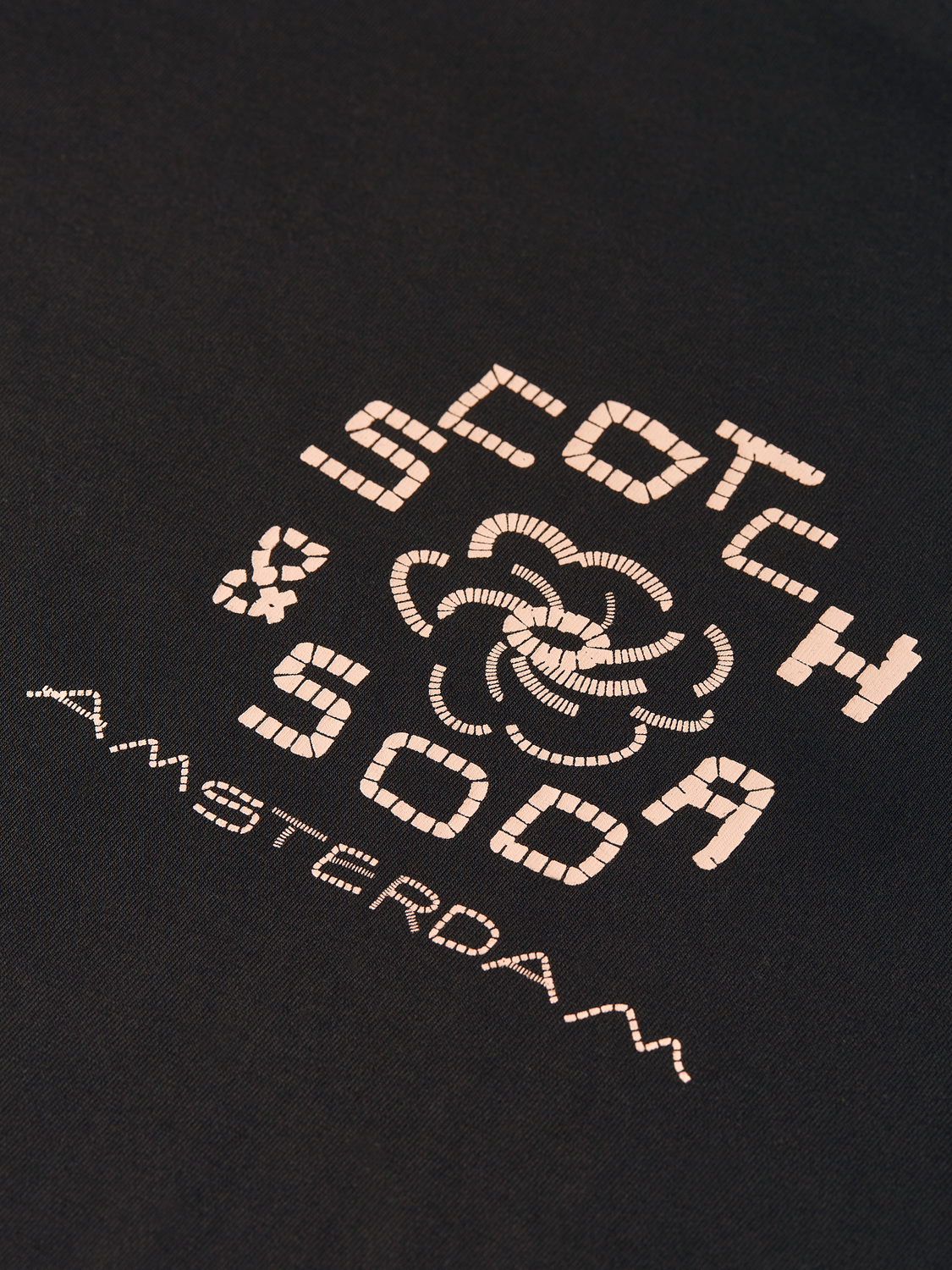 Scotch & Soda Artwork relaxed T-shirt-Meteorite