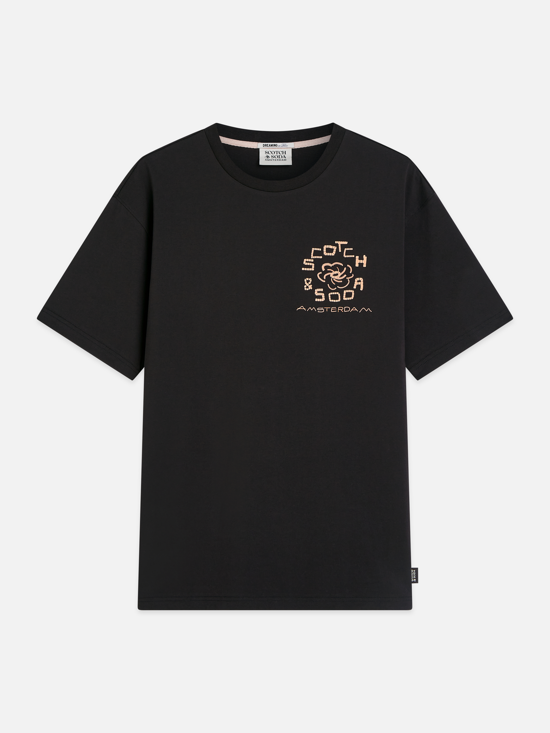 Scotch & Soda Artwork relaxed T-shirt-Meteorite