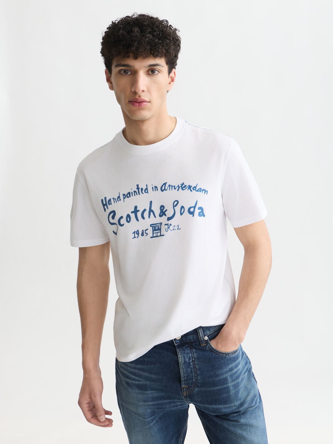Scotch & Soda Artwork T-shirt-Bright White