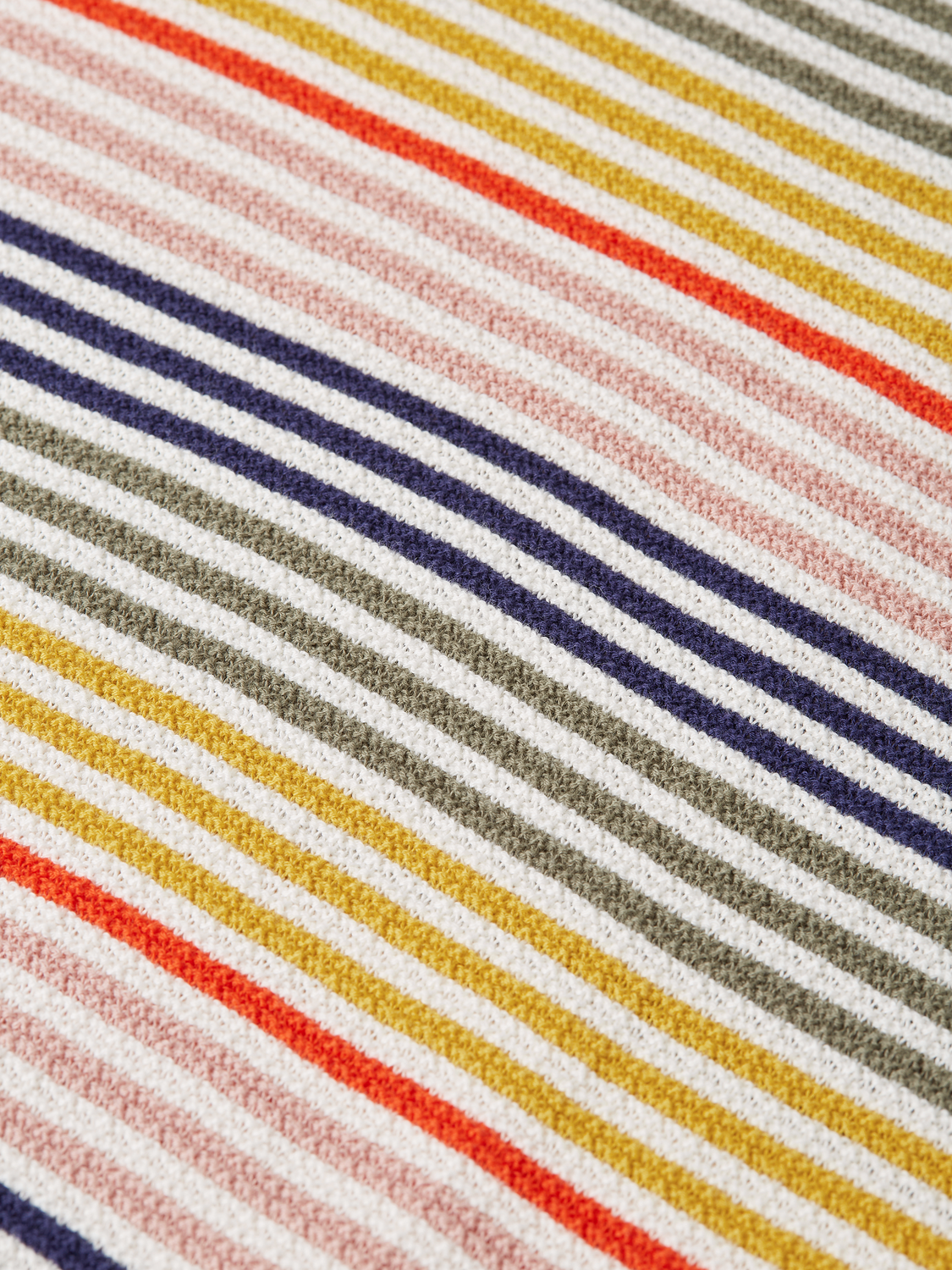 Scotch & Soda Striped Structured Knitted Polo-Multicolor Stripe