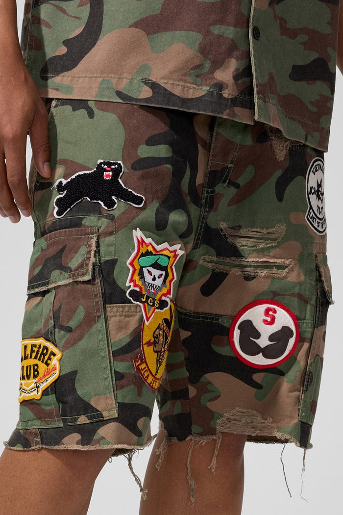 Jordan Craig Retro War Angel Cargo Shorts-Vintage Camo