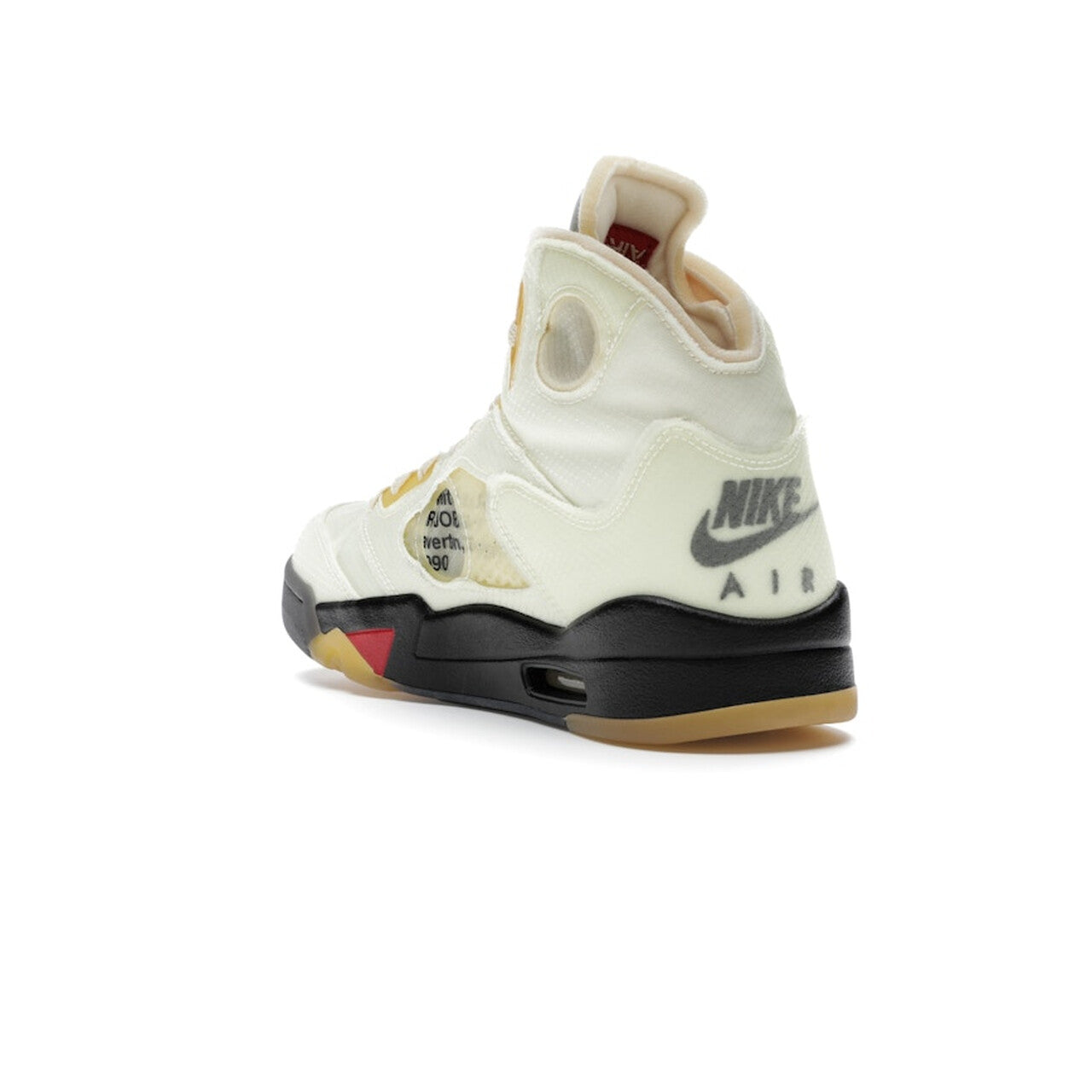 Nike Air Jordan 5 Retro "Off-White Sail" - Fire Red-Muslin-Black
