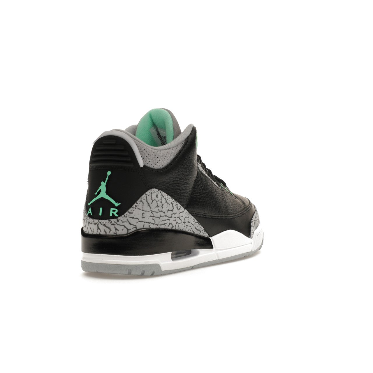 Air Jordan Retro 3 - Black / Green Glow / Wolf Grey