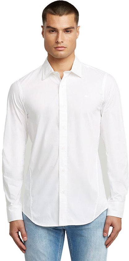 G-Star Raw Uniform Slim Button Up Long Sleeve-White
