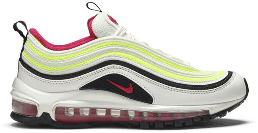 Womans Nike Air Max 97 GS- 'White Rush Pink Volt'