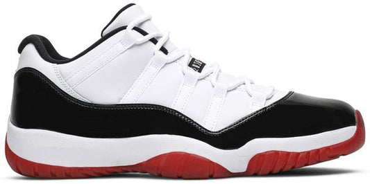 Nike Air Jordan 11 Retro Low 'Concord-Bred'-White/University Red-Black