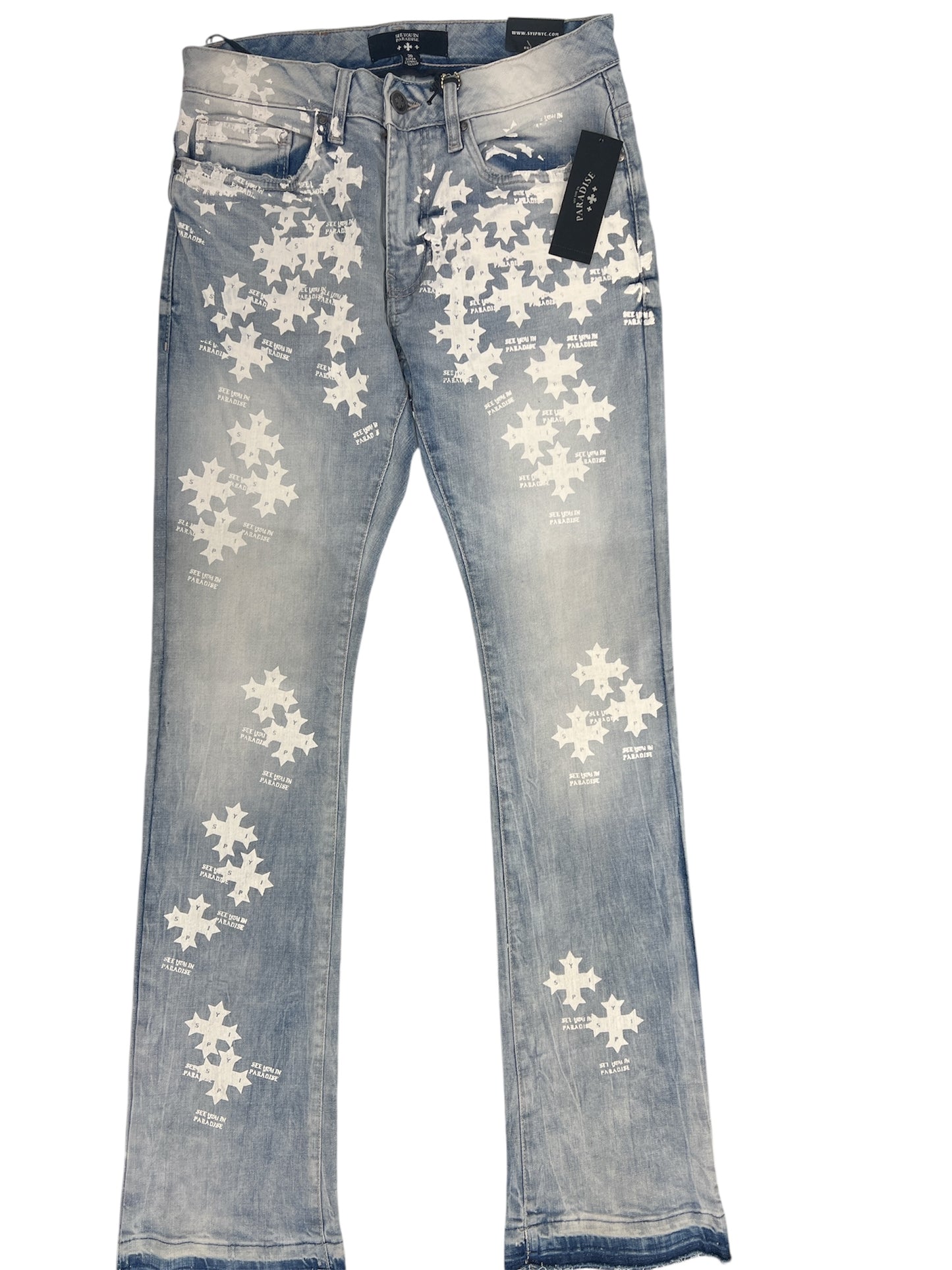 Jordan Craig See You In Paradise Stacked Jeans-L/Blue