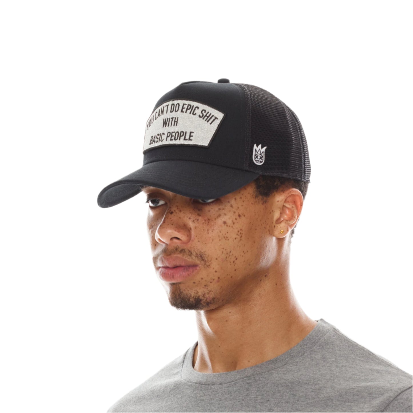 Cult Of Individuality Cant Do Epic Sh*t Mesh Back Trucker Hat-Black