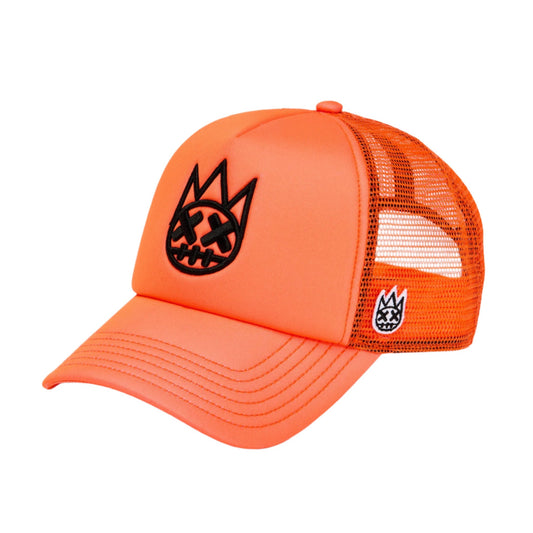 Cult Of Individuality Clean Shimuchan Logo Mesh Back Trucker Hat -Coral