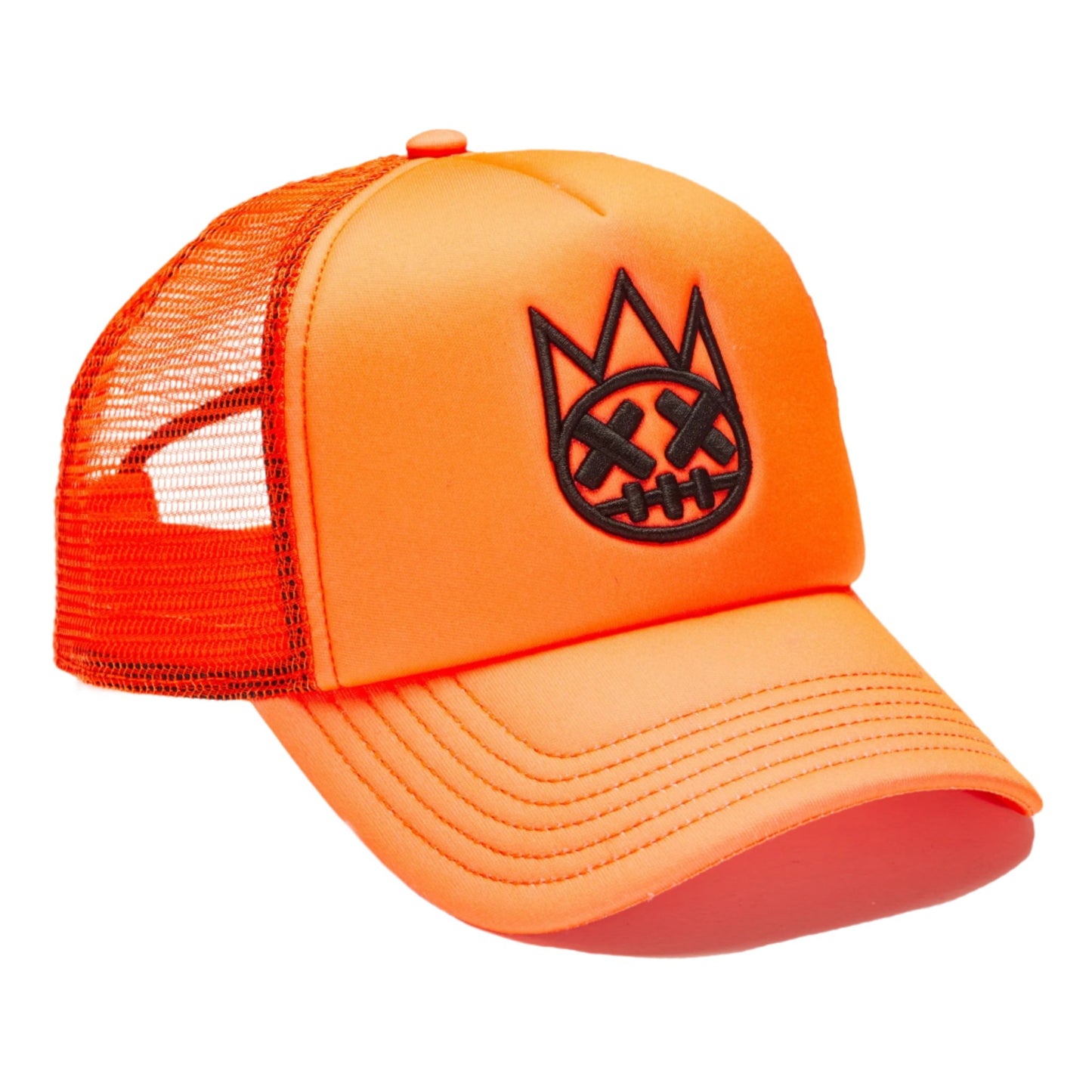 Cult Of Individuality Clean Shimuchan Logo Mesh Back Trucker Hat -Coral