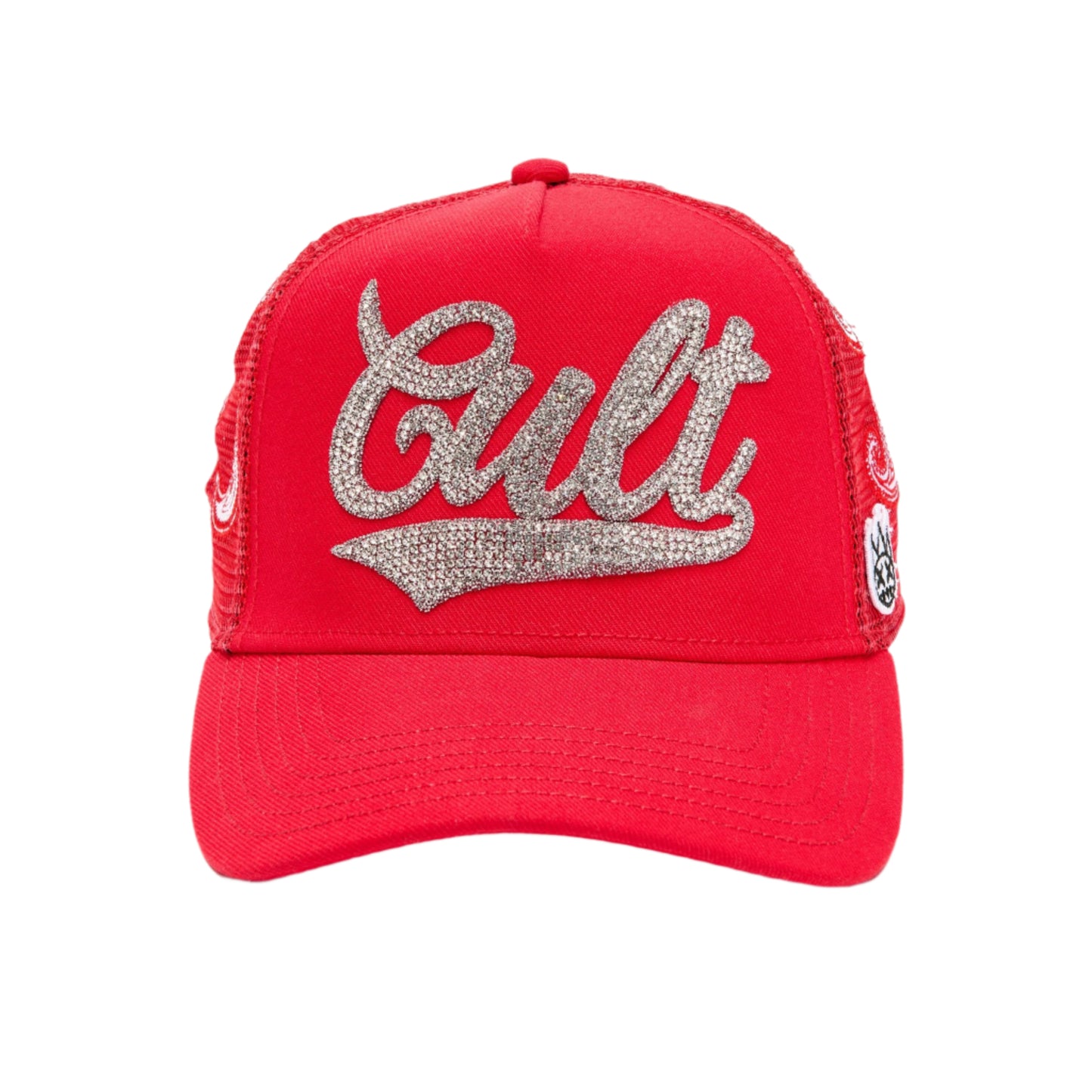 Cult Of Individuality Paisley Shimuchan Logo Mesh Back Trucker Hat-Red