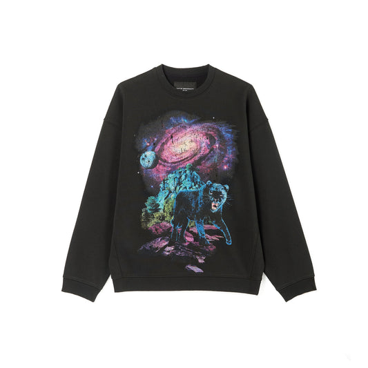 Cult of Individuality Crew Neck Fleece Sweater- Pirate Black