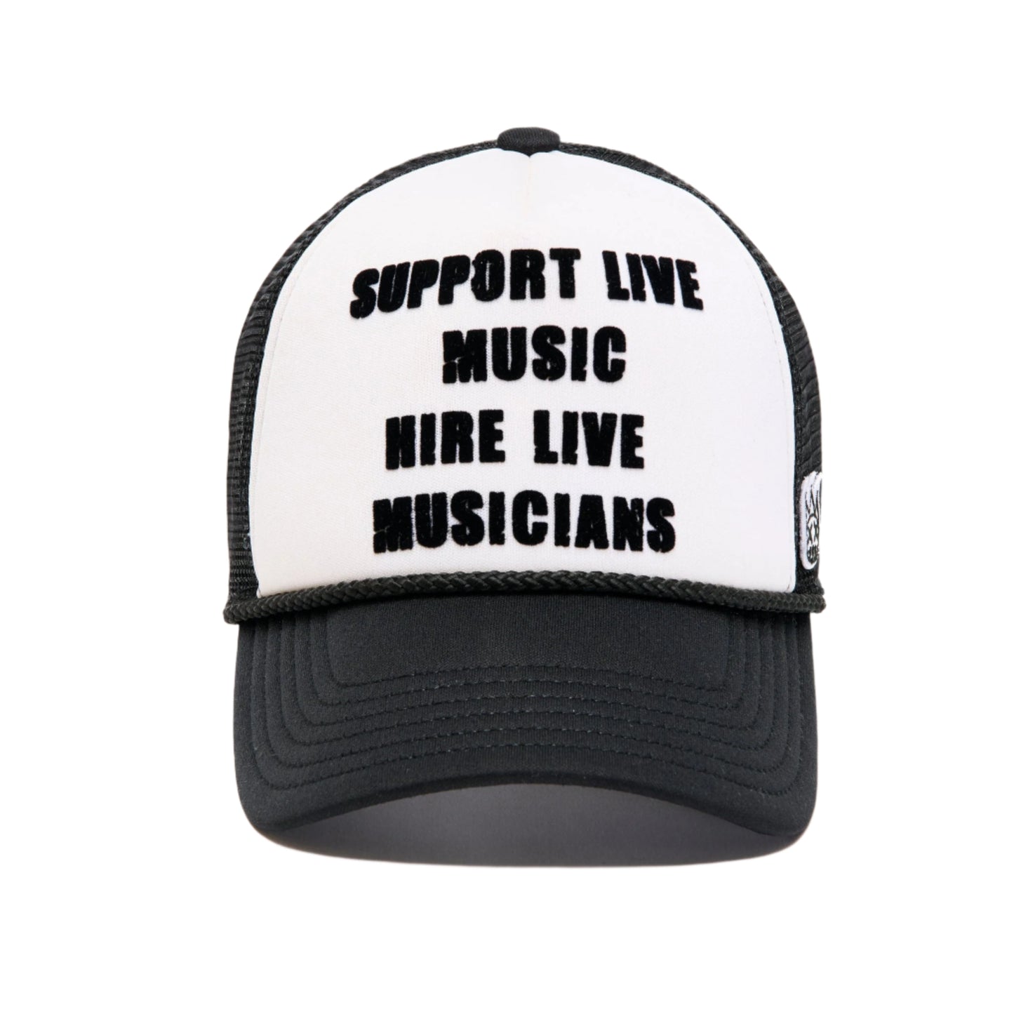 Cult Of Individuality Support Live Music Foam Mesh Trucker-White & Black