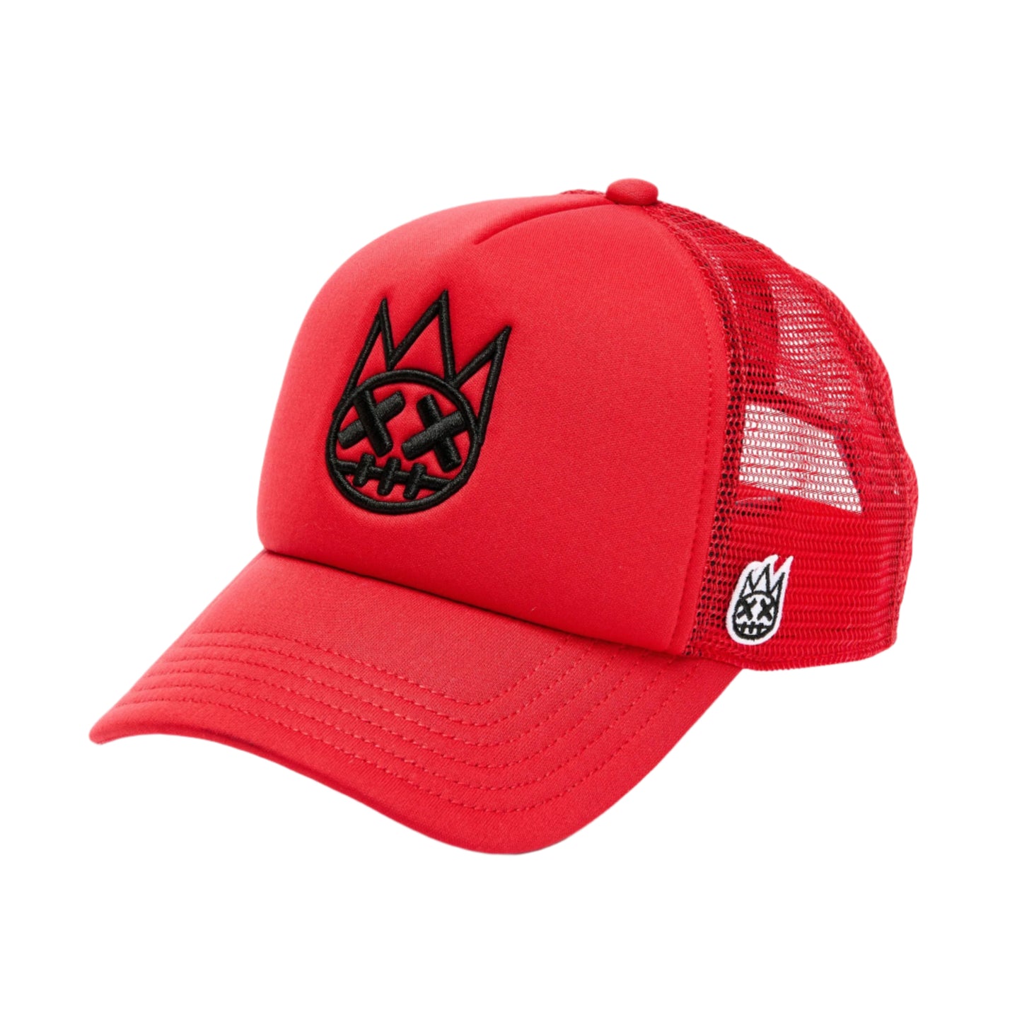 Cult Of Individuality Clean Shimuchan Logo Mesh Back Trucker Hat-High Risk Red