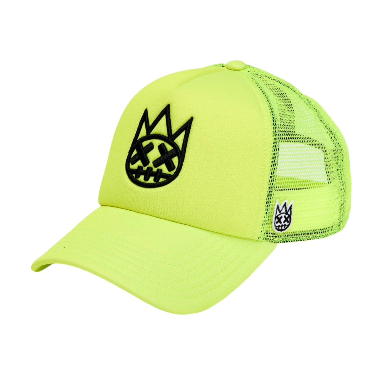 Cult Of Individuality Clean Shimuchan Logo Mesh Back Trucker Hat-Neon Yellow