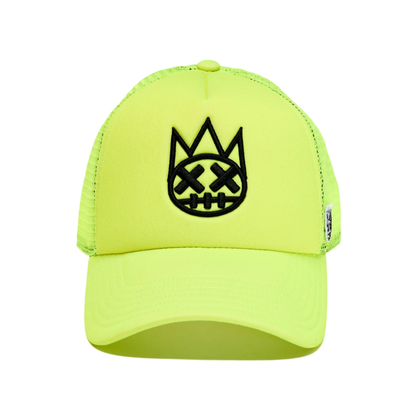 Cult Of Individuality Clean Shimuchan Logo Mesh Back Trucker Hat-Neon Yellow