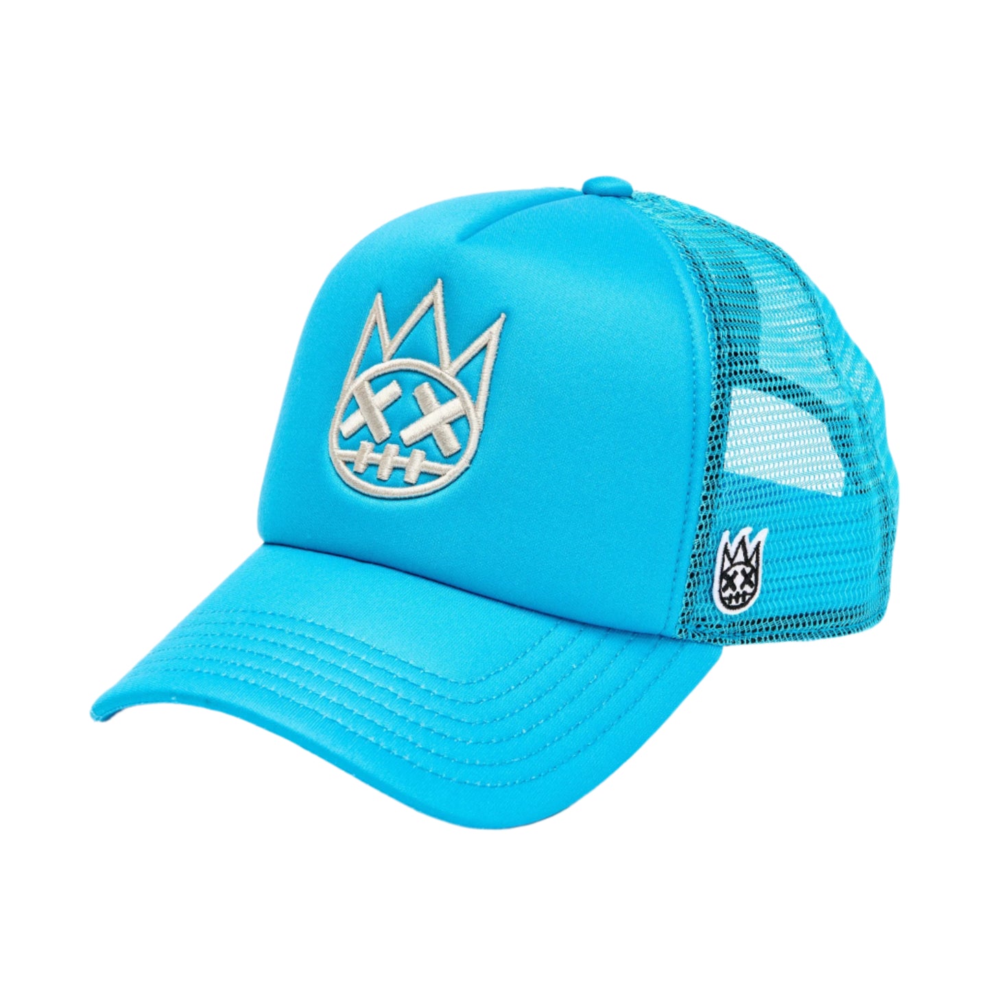 Cult Of Individuality Clean Shimuchan Logo Mesh Back Trucker Hat-Electric Blue