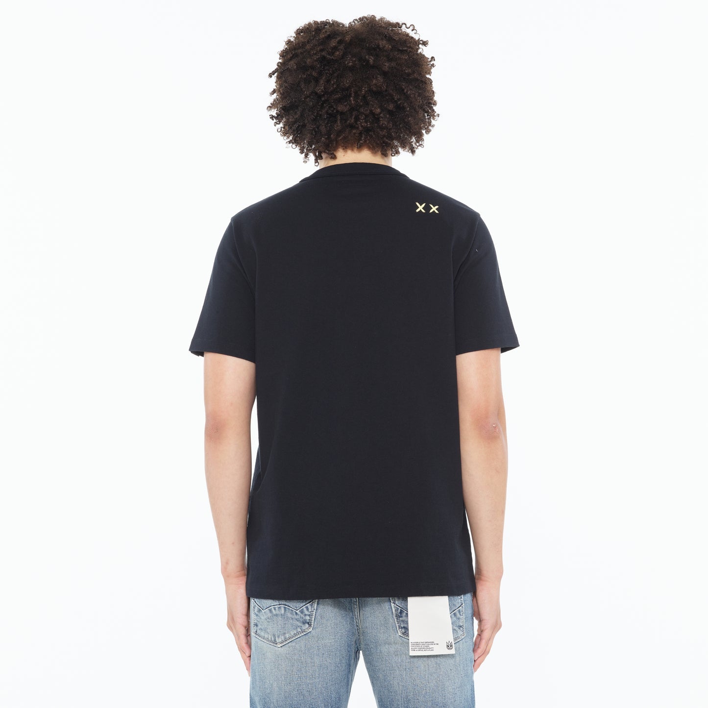 Cult Of Individuality Heavyweight Short Sleeve Crew Neck Tee "Shattered Logo"-Black