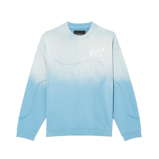 Cult Of Individuality Crew Novelty Sweatshirt-Blue Steel
