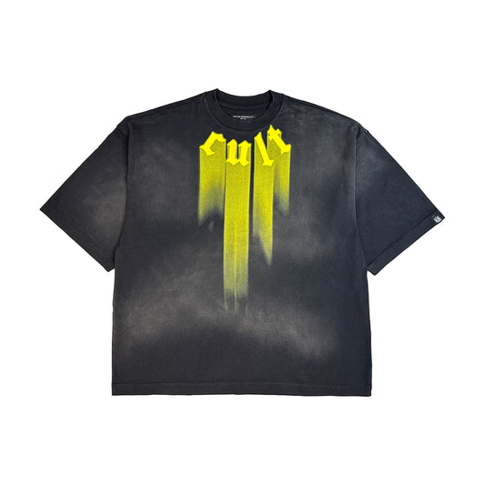 Cult Of Individuality Oversized Heavyweight Boxy Short Sleeve Crew Neck Tee - Vintage Charcoal
