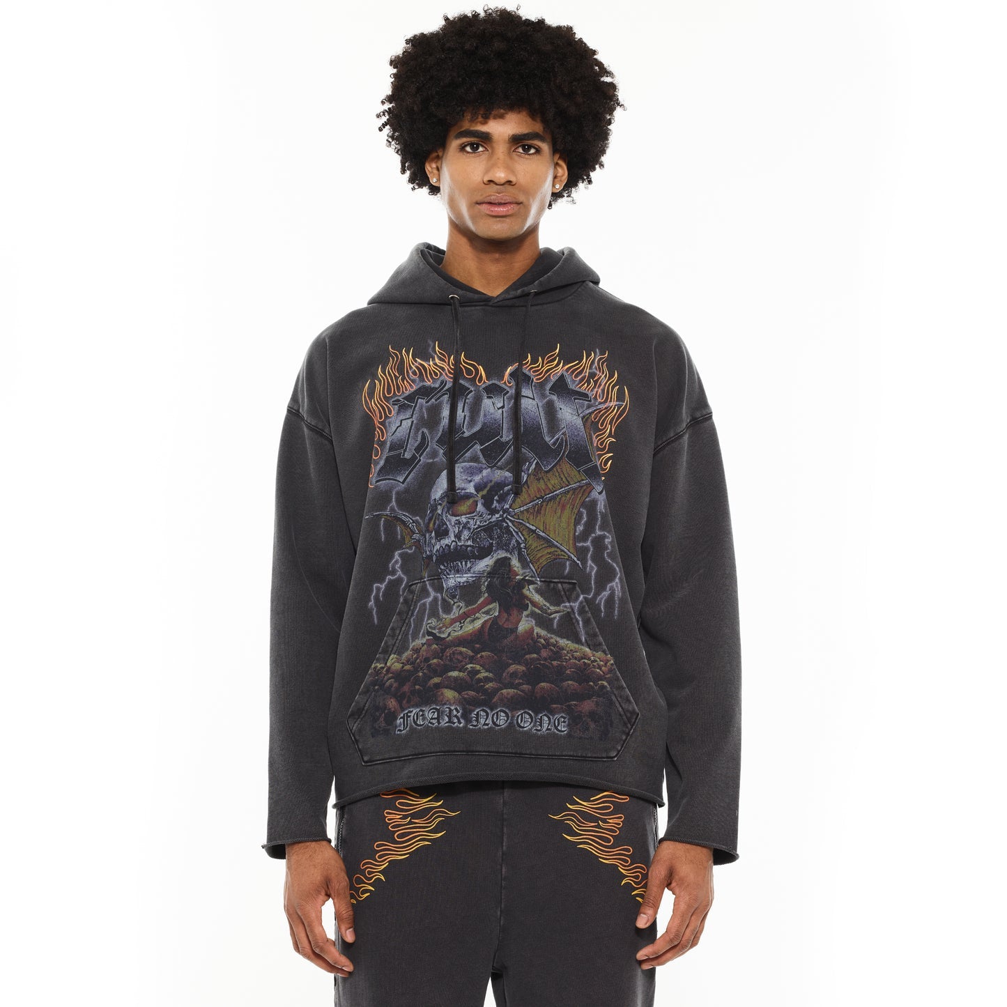 Cult Of Individuality Pullover Novelty Hoodie-Vintage Charcoal