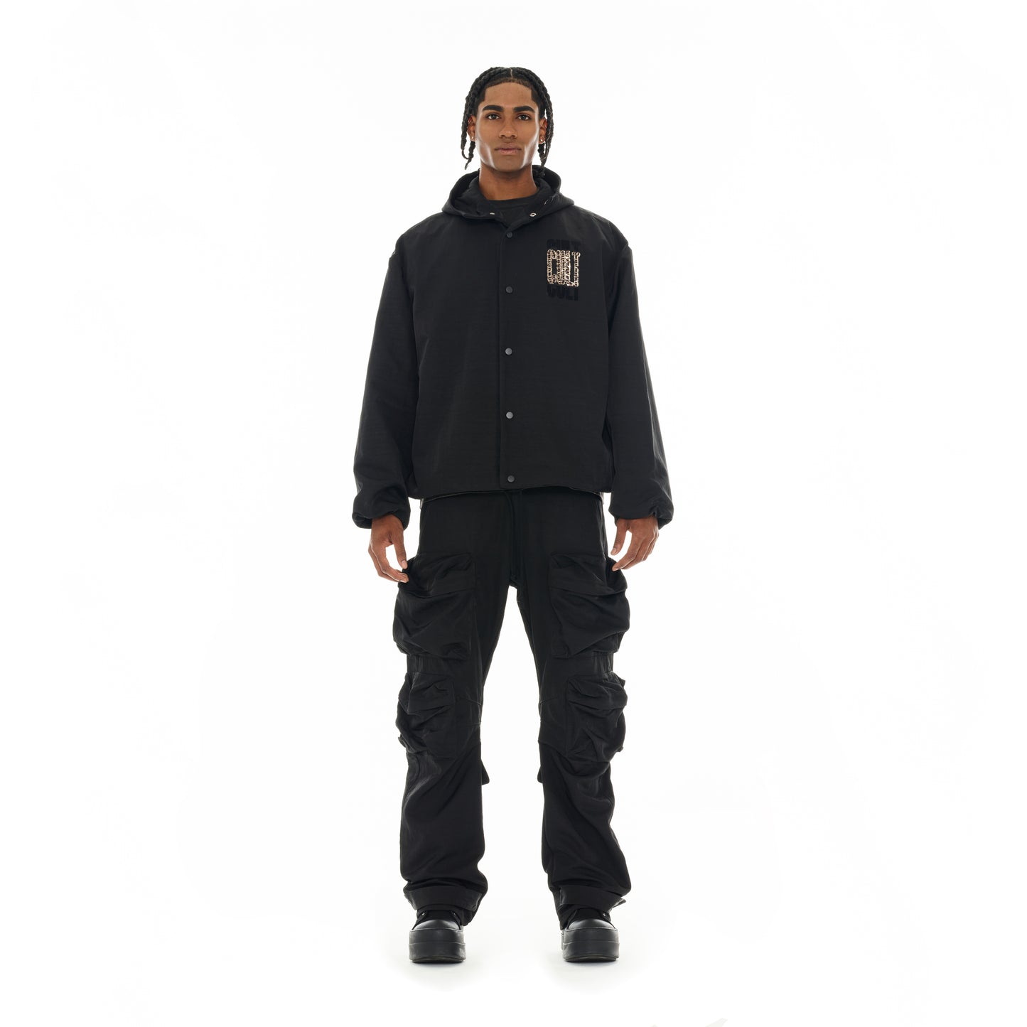 Cult Of Individuality Baggy Cargo 610 Jeans-Black Nylon