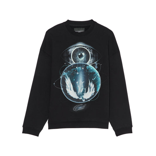 Cult Of Individuality Novelty Fleece Crew Sweatshirt Teardrop-Black
