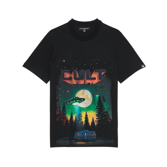 Cult Of Individuality Short Sleeve Crew Neck Tee "Aliens"-Black