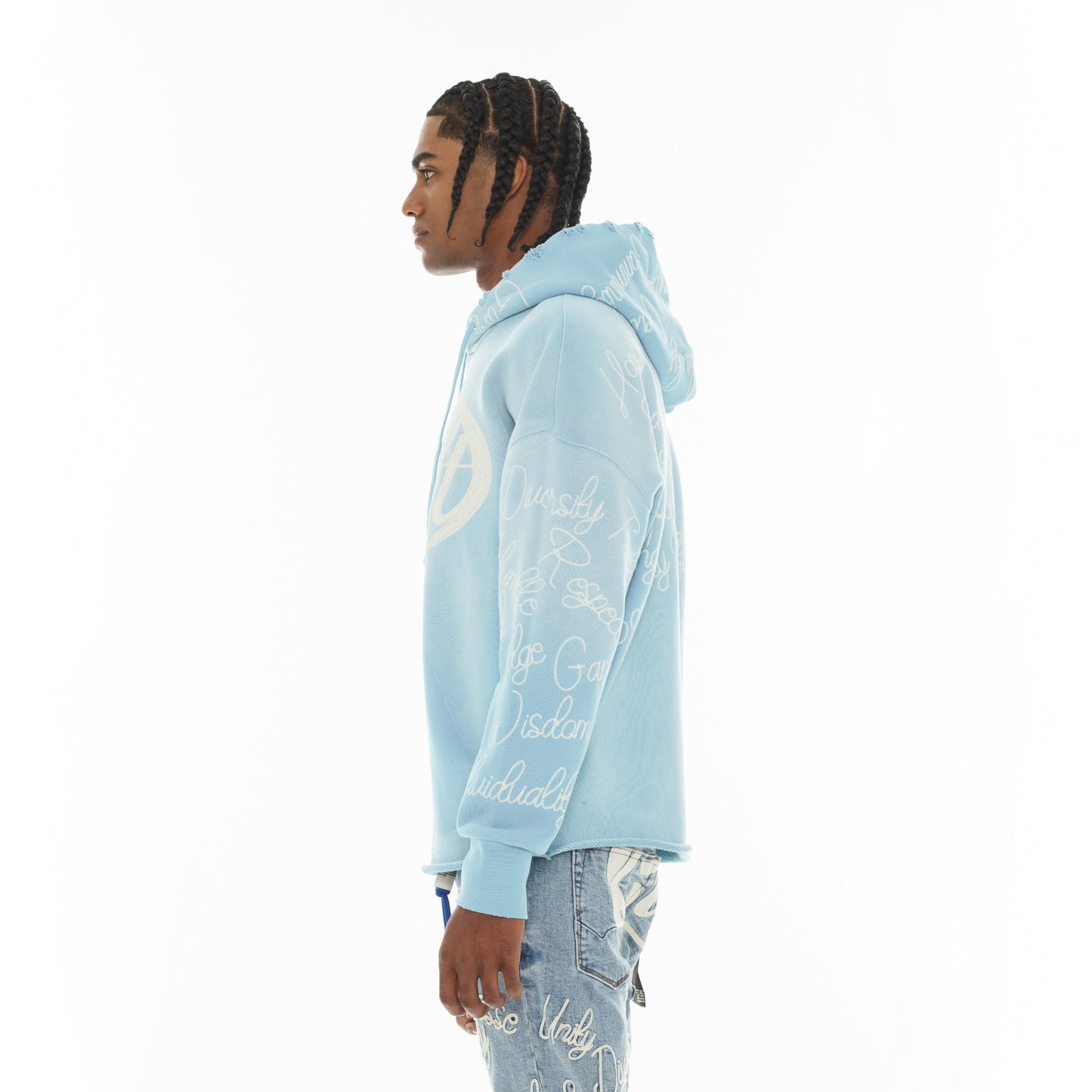 Cult Of Individuality Pullover Novelty Hoody "Community"-Blue Glow
