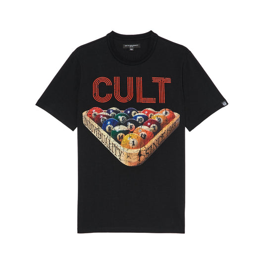 Cult Of Individuality Heavyweight Short Sleeve Crew Neck Tee "Billiards"-Black
