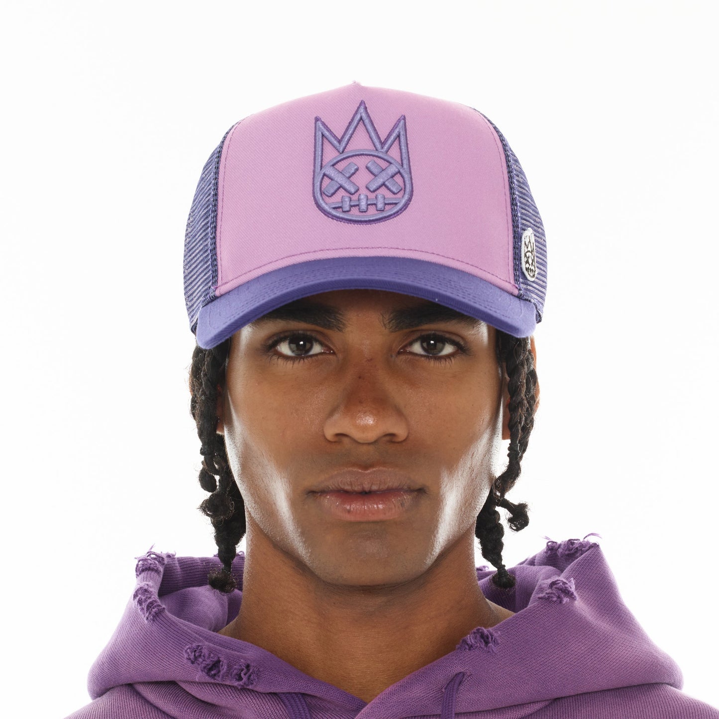 Cult Of Individuality Logo Mesh Back Trucker Hat-Dusty Lavender
