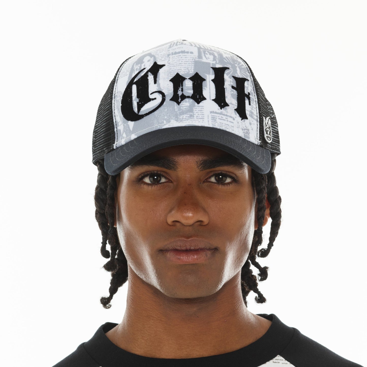 Cult Of Individuality Mesh Back Trucker Hat "Propaganda"-White