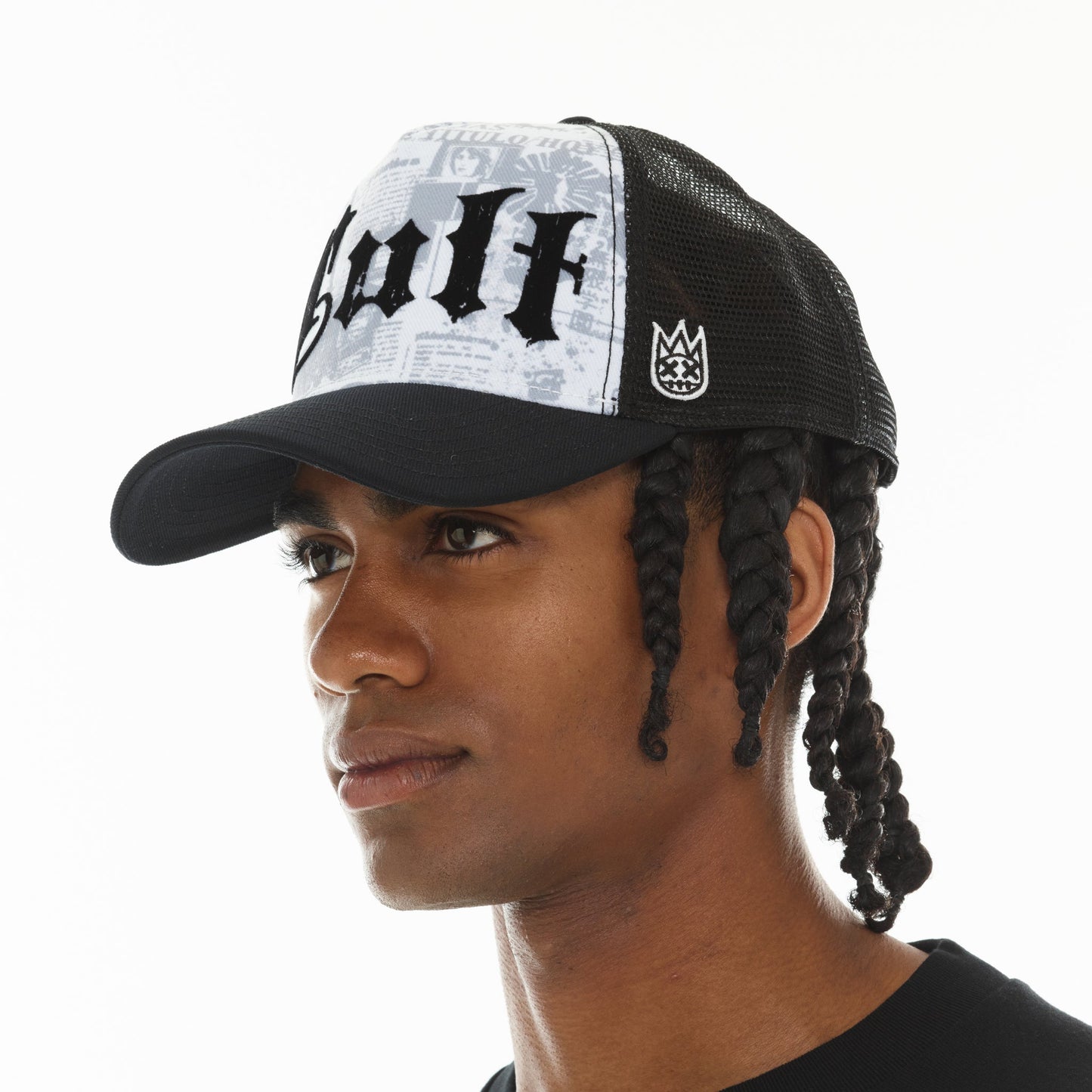 Cult Of Individuality Mesh Back Trucker Hat "Propaganda"-White