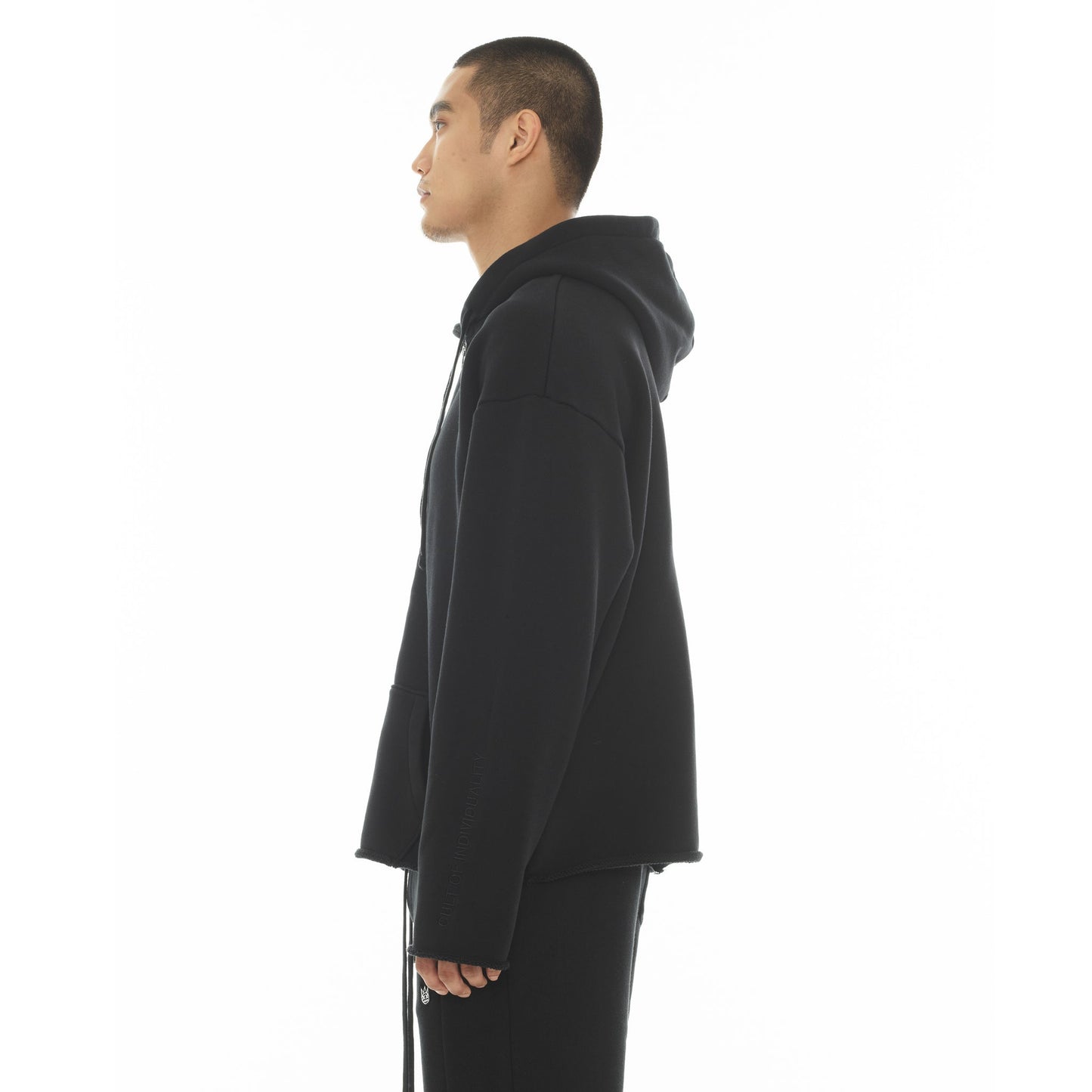 Cult Of Individuality Zip Hooded Sweatshirt "Core" 620 Grams-Black