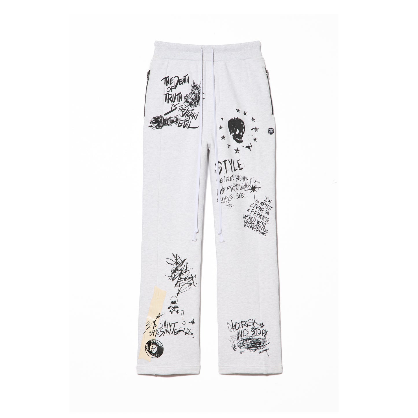 Cult Of Individuality French Terry Open Hem Sweatpants 620 Grams-Heather Grey