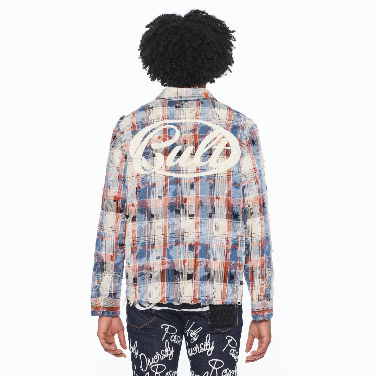 Cult Of Individuality L/S Vintage Embroidered Plaid Woven Shirt-Harvest Plaid