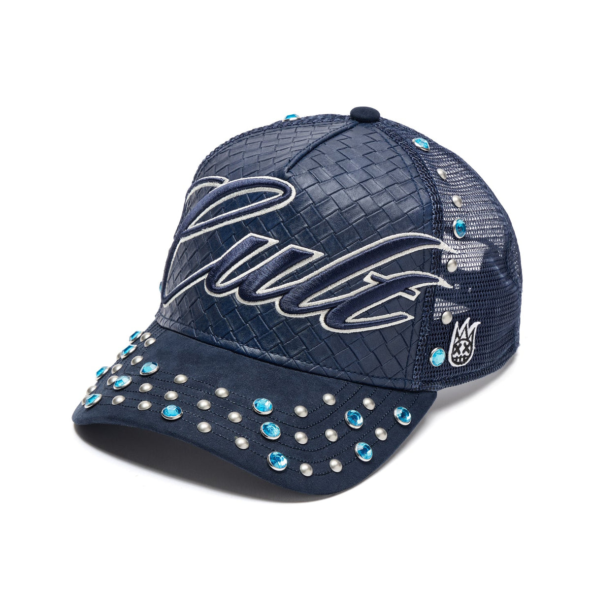 Cult Of Individuality Mesh Back Trucker Hat "Studs"-Navy