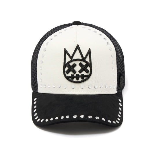Cult Of Individuality Mesh Back Trucker Hat "Divine Sounds"-Black/White