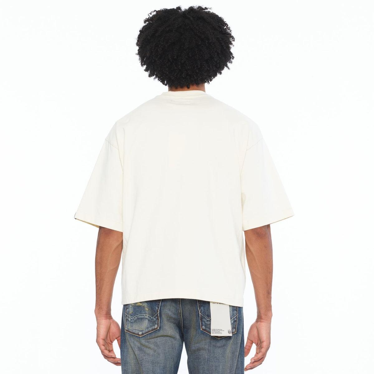 Cult Of Individuality Oversized Short Sleeve Crew Neck Tee-Winter White