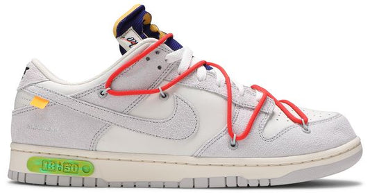 Nike Off-White x Dunk Low 'Lot 13 of 50'-Sail/Neutral Grey-Habanero Red