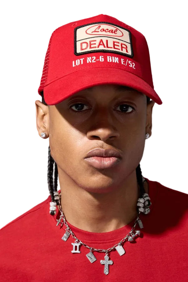 Jordan Craig The Re-Up Trucker Hat-Red