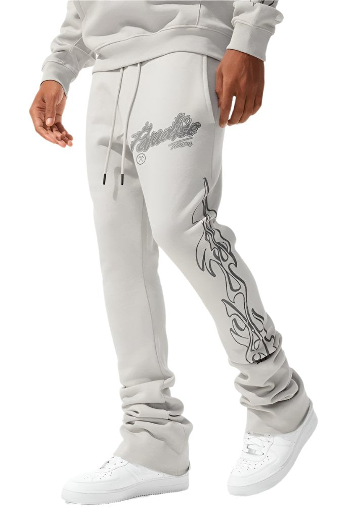 Jordan Craig Paradise Tour Stacked Sweatpants- Cement