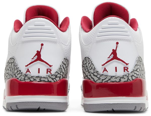 Nike Air Jordan 3 Retro "Cardinal Red" - White / Light Curry
