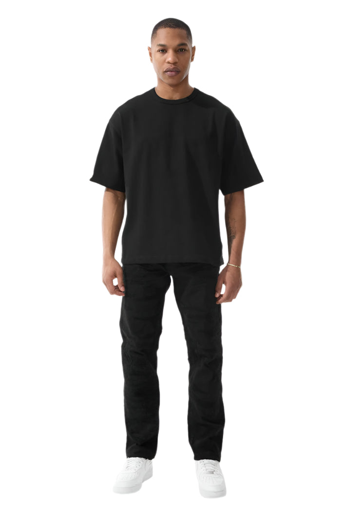 Jordan Craig Heavyweight Cropped Boxy T-Shirt-Black