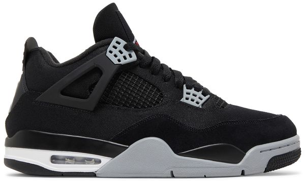 Nike Air Jordan 4 Retro SE "Black Canvas" - Black / Light Steel Grey / White